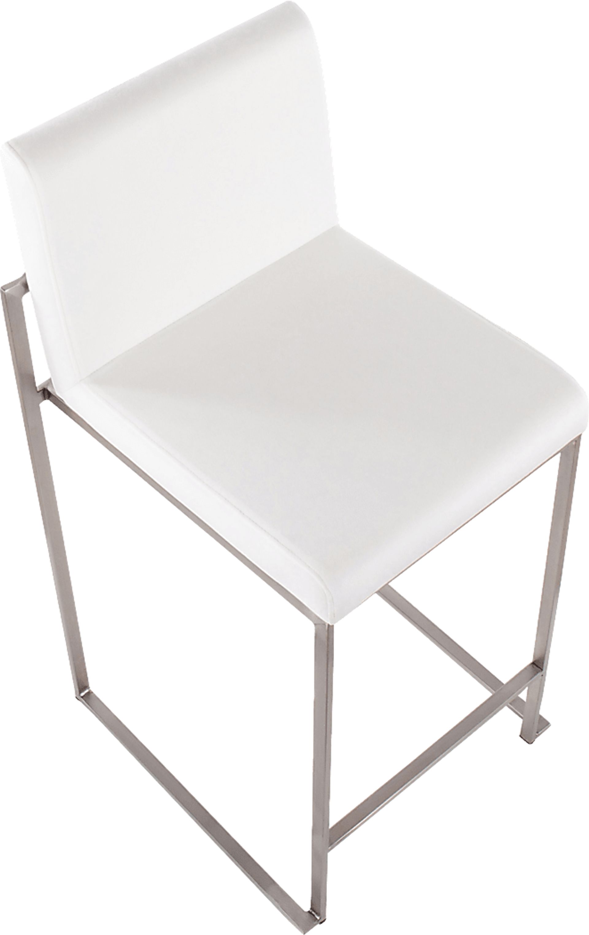 Nowotny White Silver Velvet Counter Height Stool Set of 2 - Image 7