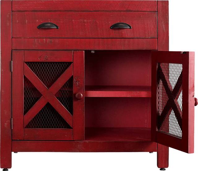 Noxubee Red Accent Cabinet - Thumbnail - Image 3