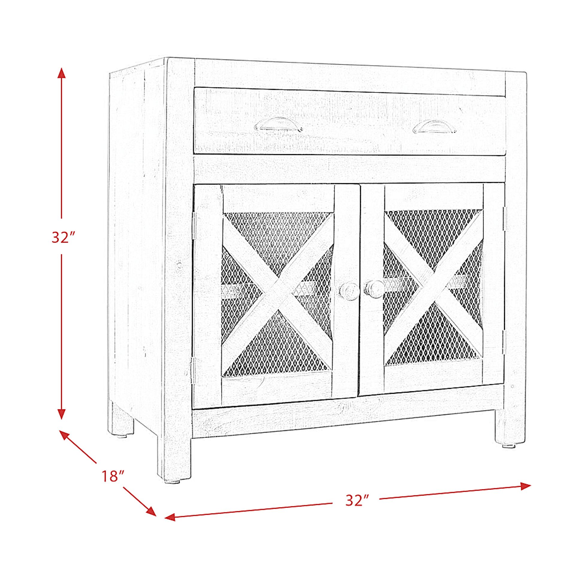 Noxubee Red Accent Cabinet - Image 8