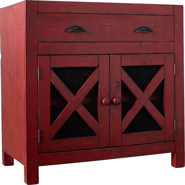 Noxubee Red Accent Cabinet - Thumbnail - Image 1