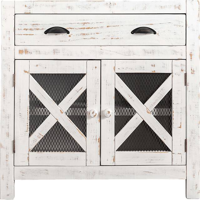 Noxubee White Accent Cabinet - Thumbnail - Image 2