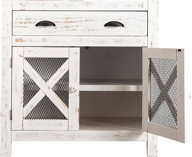 Noxubee White Accent Cabinet - Thumbnail - Image 3