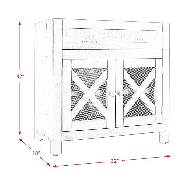 Noxubee White Accent Cabinet - Thumbnail - Image 7