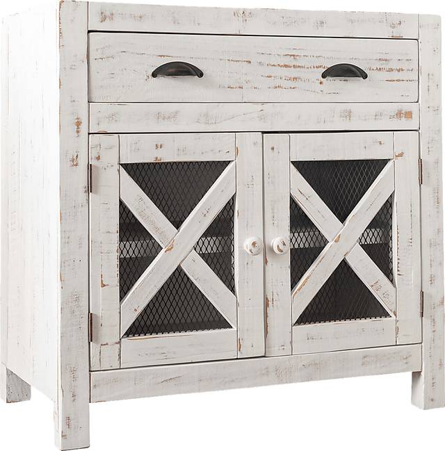 Noxubee White Accent Cabinet - Thumbnail - Image 1