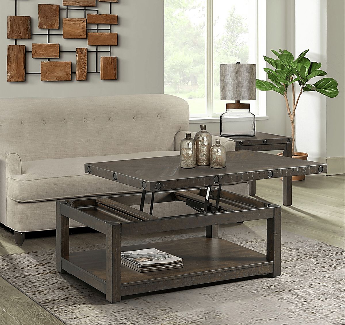 Nubiaa Charcoal Gray End Table Rooms to Go