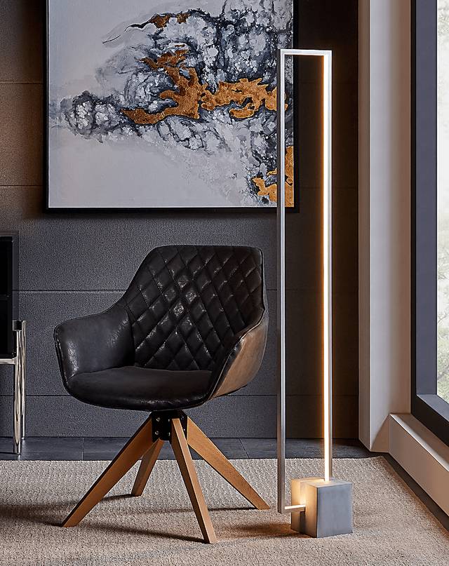 Nuccio Island Gray Floor Lamp - Thumbnail - Image 2