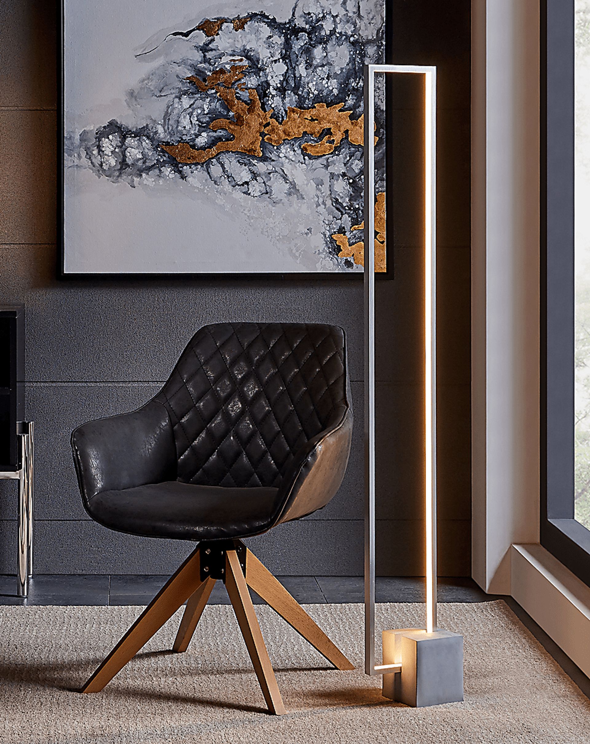 Nuccio Island Gray Floor Lamp - Image 2