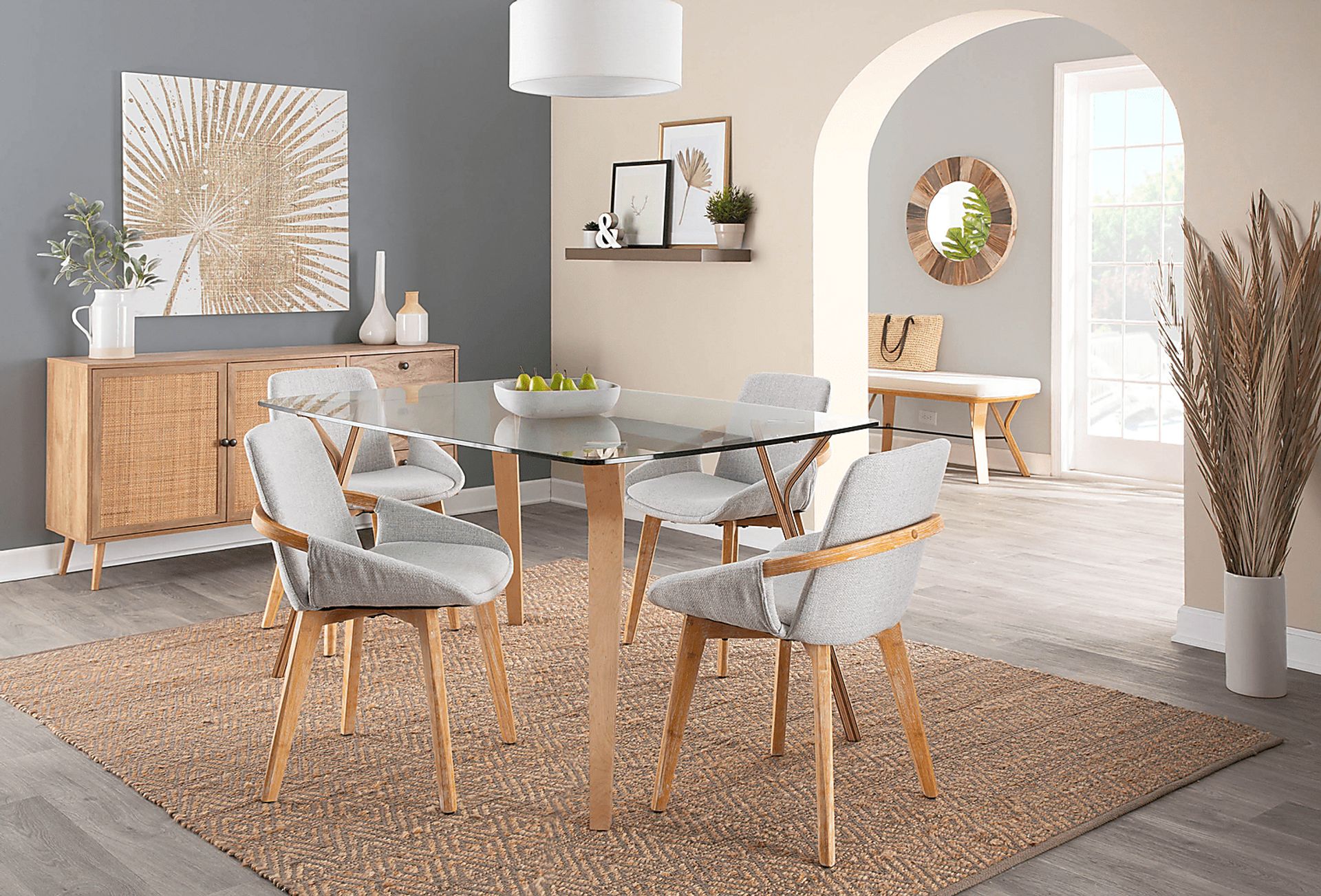 Nuckols Light Gray Arm Chair - Image 9