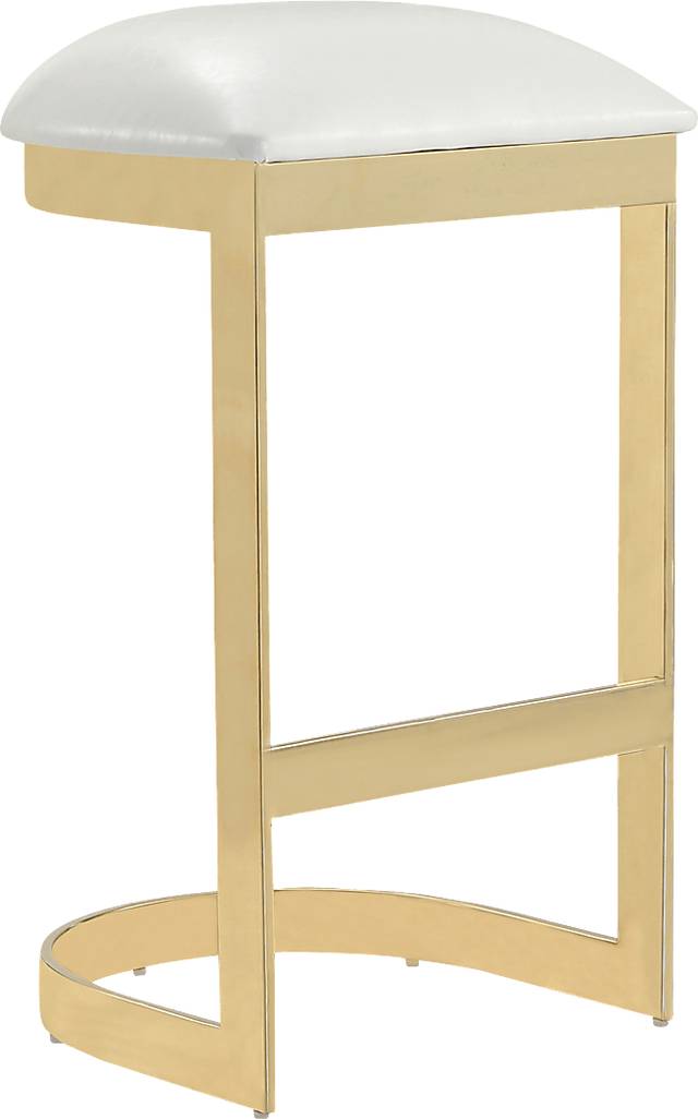 Nunnelee White Barstool, Set of 2 - Thumbnail - Image 2