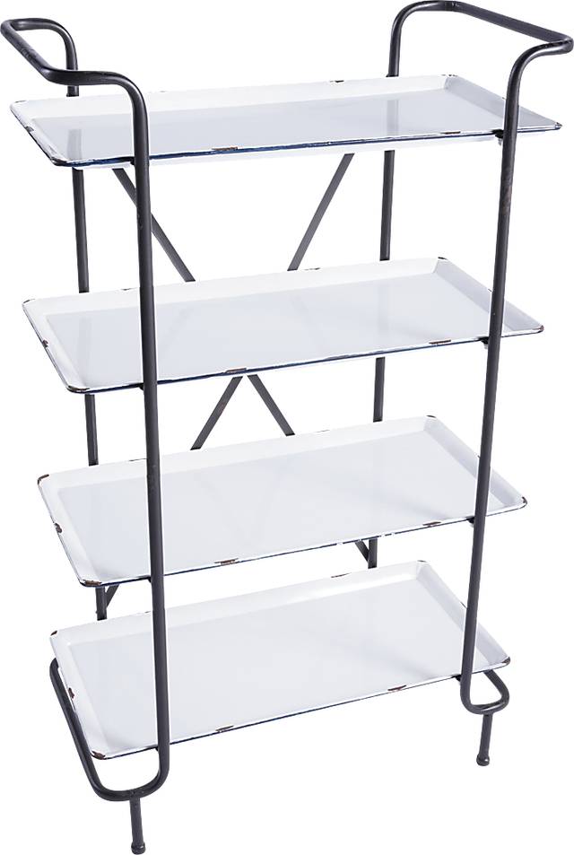 Nunnelley White Bar Cart - Thumbnail - Image 1