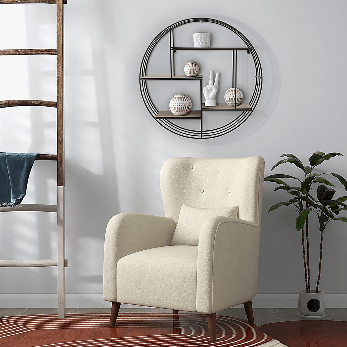 Nurick Brown Wall Shelf