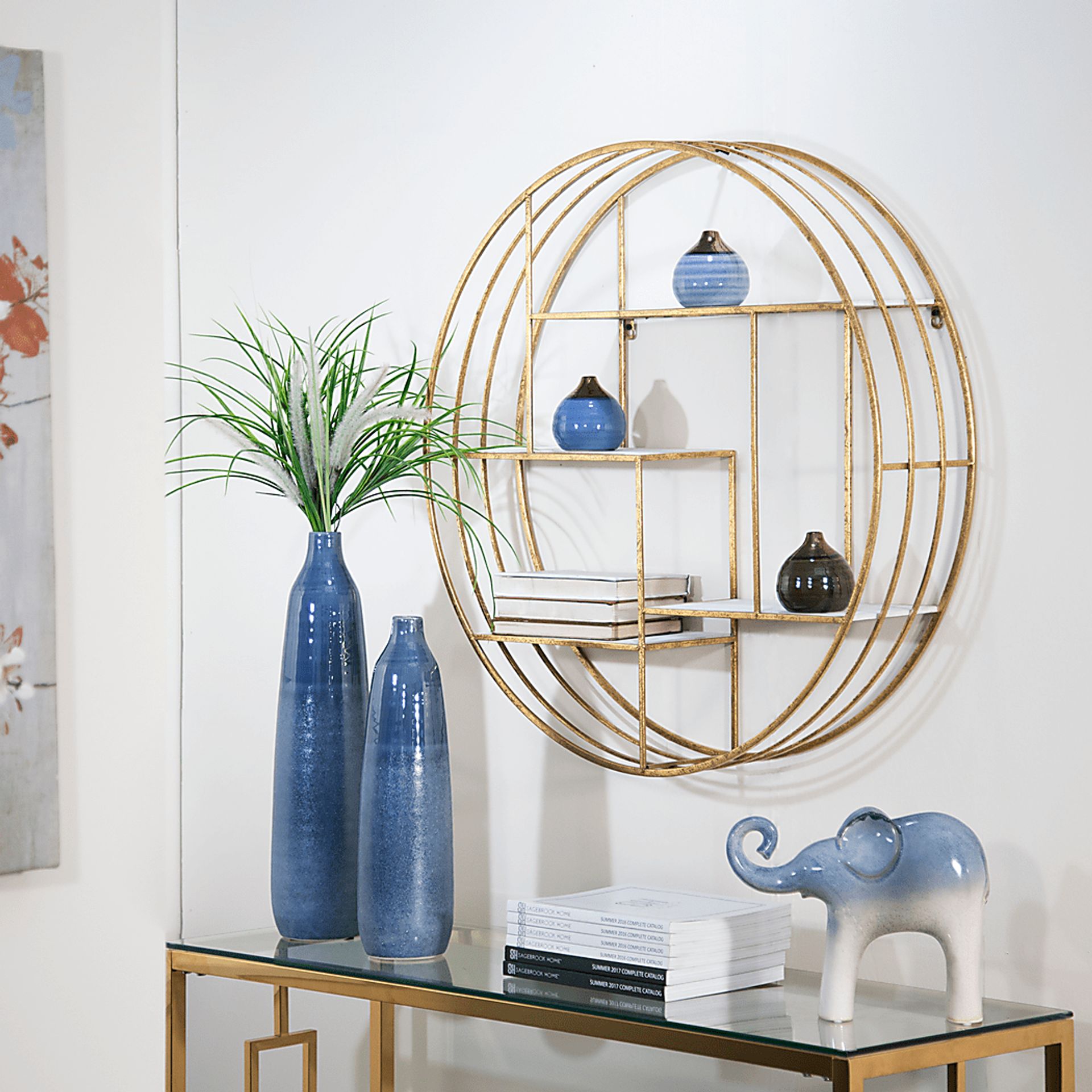 Nurick Gold Wall Shelf - Image 2