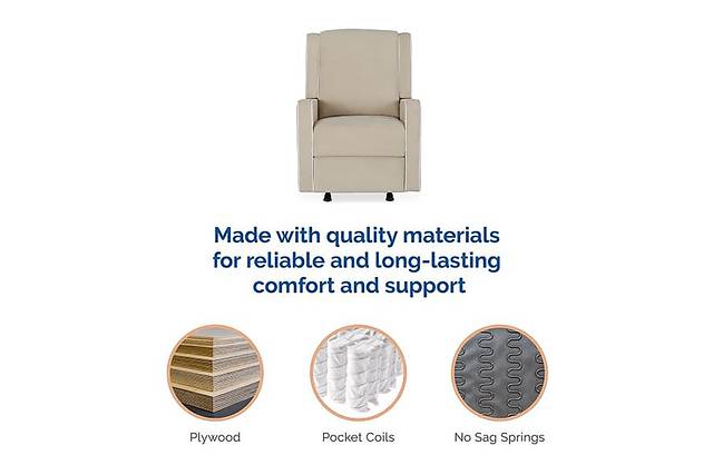 Nursery Ailla Beige Glider Recliner - Thumbnail - Image 6