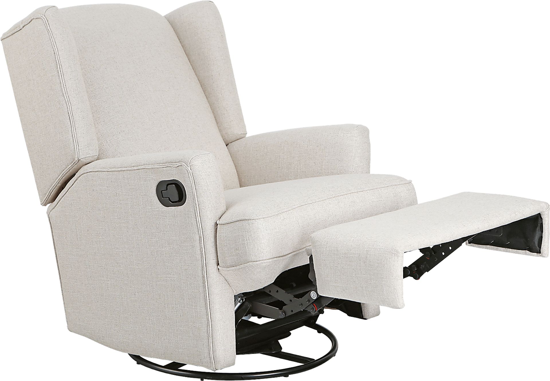 Nursery Alondria Beige Swivel Recliner - Image 3