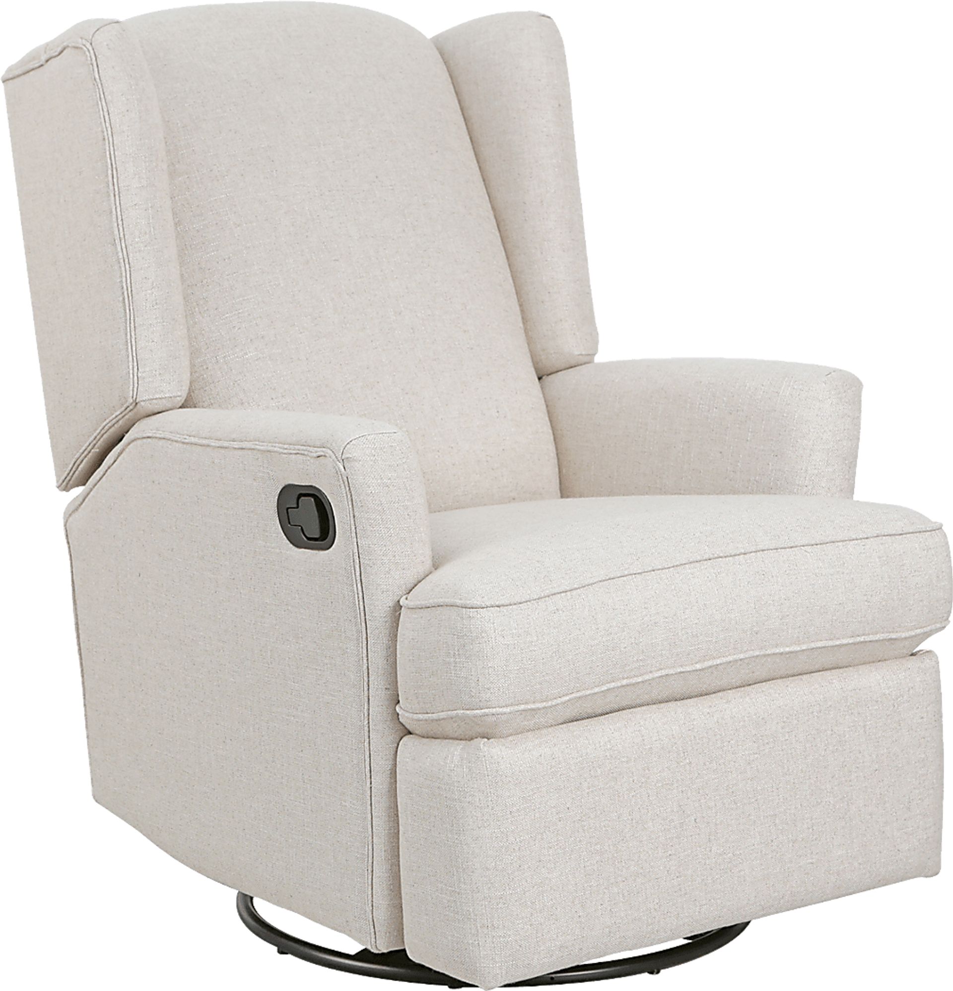 Nursery Alondria Beige Swivel Recliner - Image 1