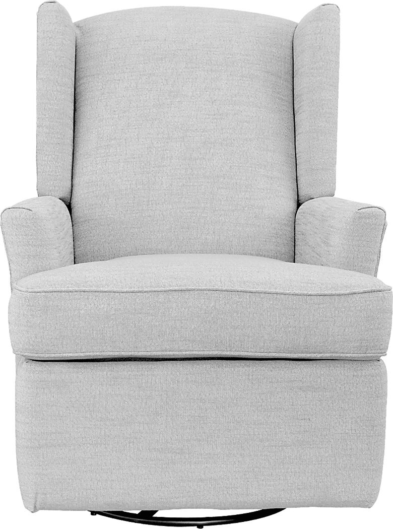 Nursery Alondria Light Gray Swivel Recliner