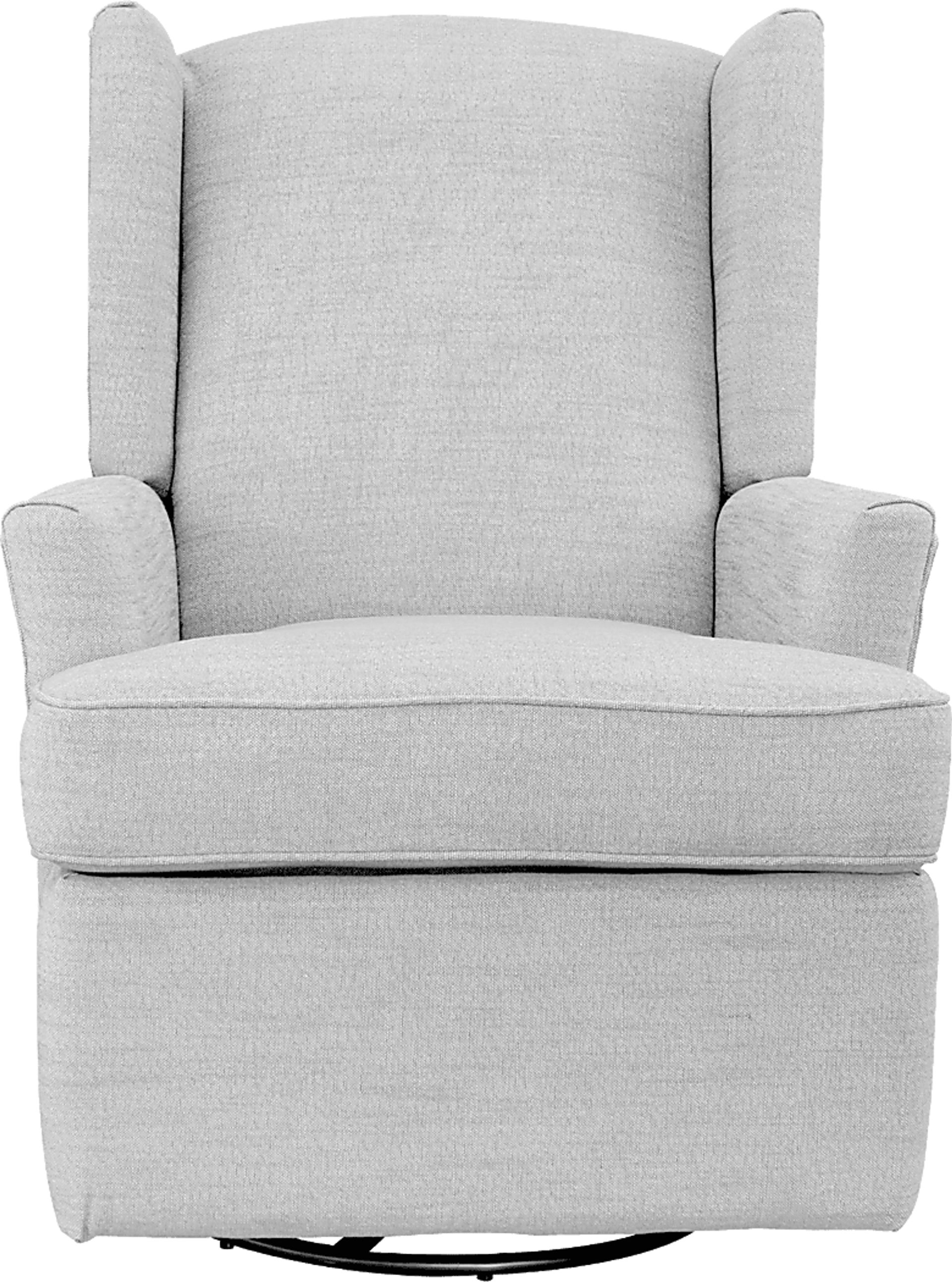 Nursery Alondria Light Gray Swivel Recliner - Image 1