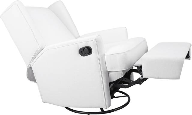 Nursery Alondria White Swivel Recliner - Thumbnail - Image 3