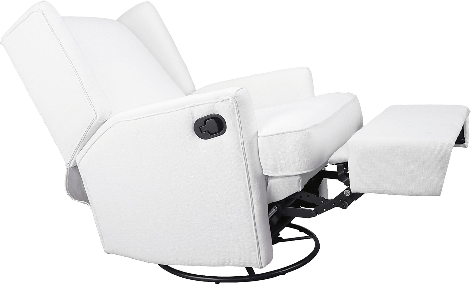 Nursery Alondria White Swivel Recliner - Image 3