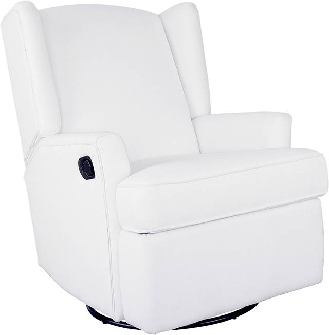 Nursery Alondria White Swivel Recliner - Thumbnail - Image 1
