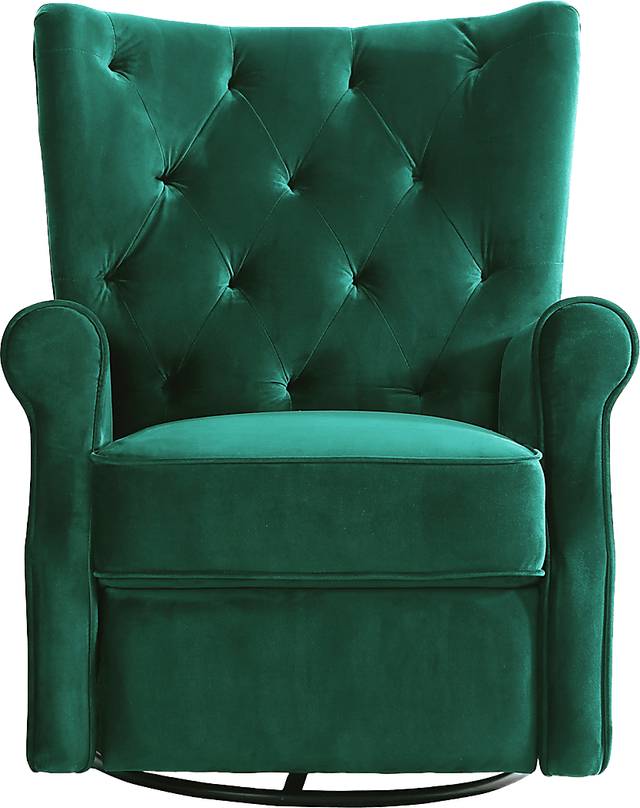 Nursery Alyna Emerald Swivel Recliner - Thumbnail - Image 2