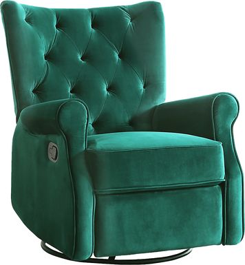 Nursery Alyna Emerald Swivel Recliner