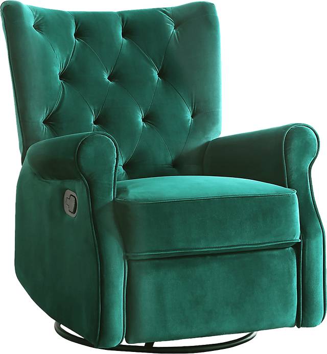 Nursery Alyna Emerald Swivel Recliner - Thumbnail - Image 1