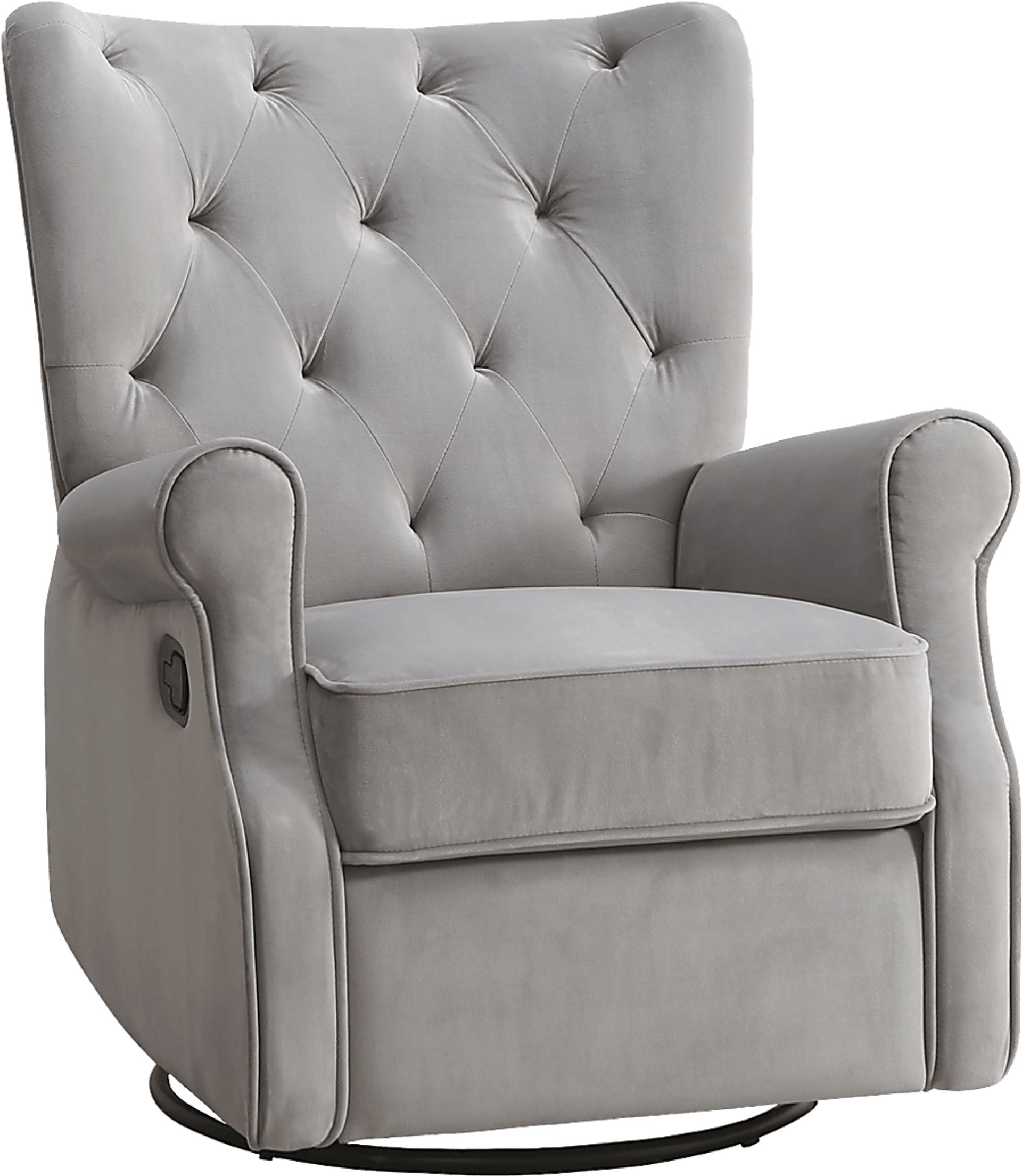 Nursery Alyna Gray Swivel Recliner - Image 1