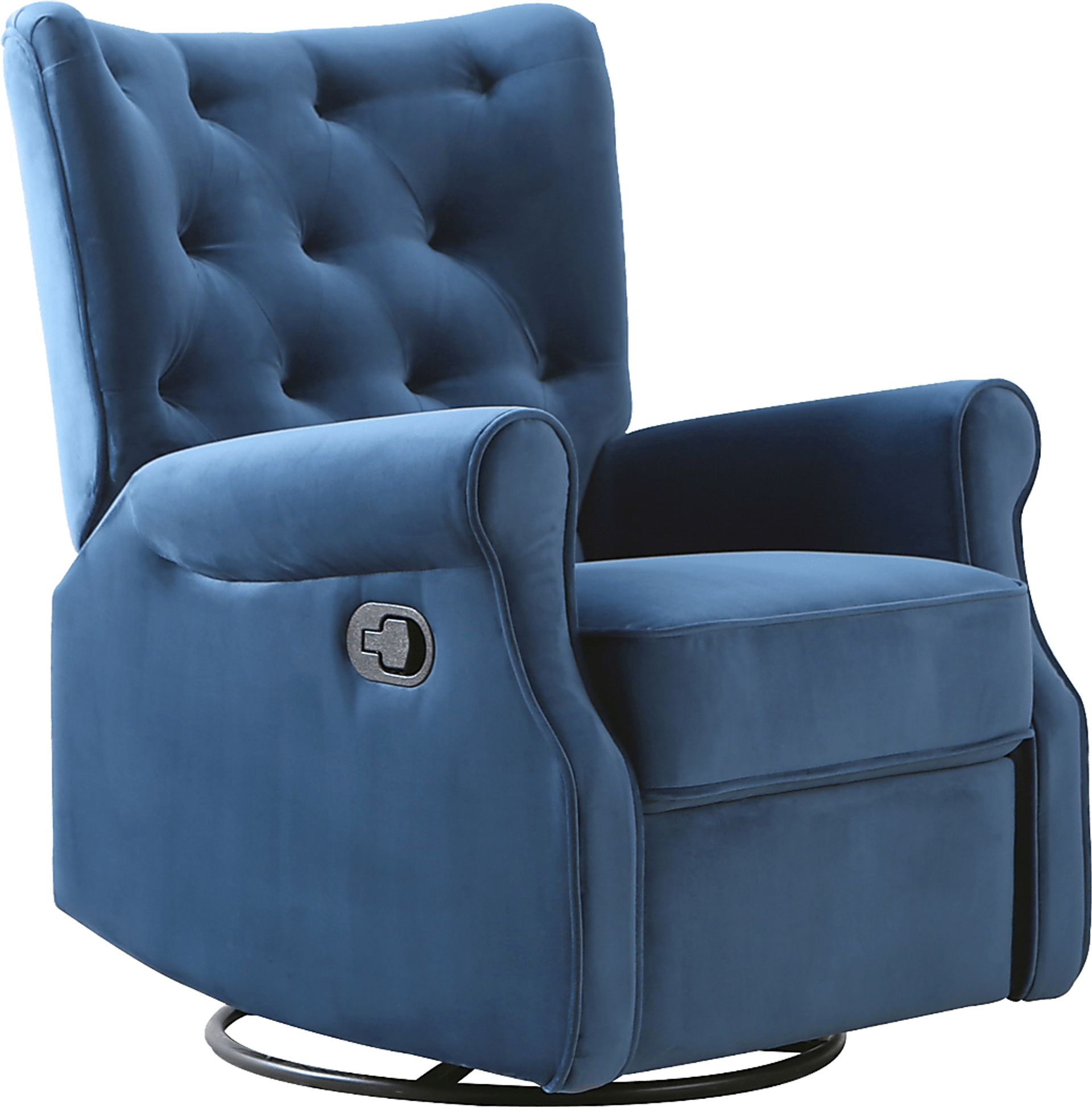 Nursery Alyna Indigo Swivel Recliner - Image 1