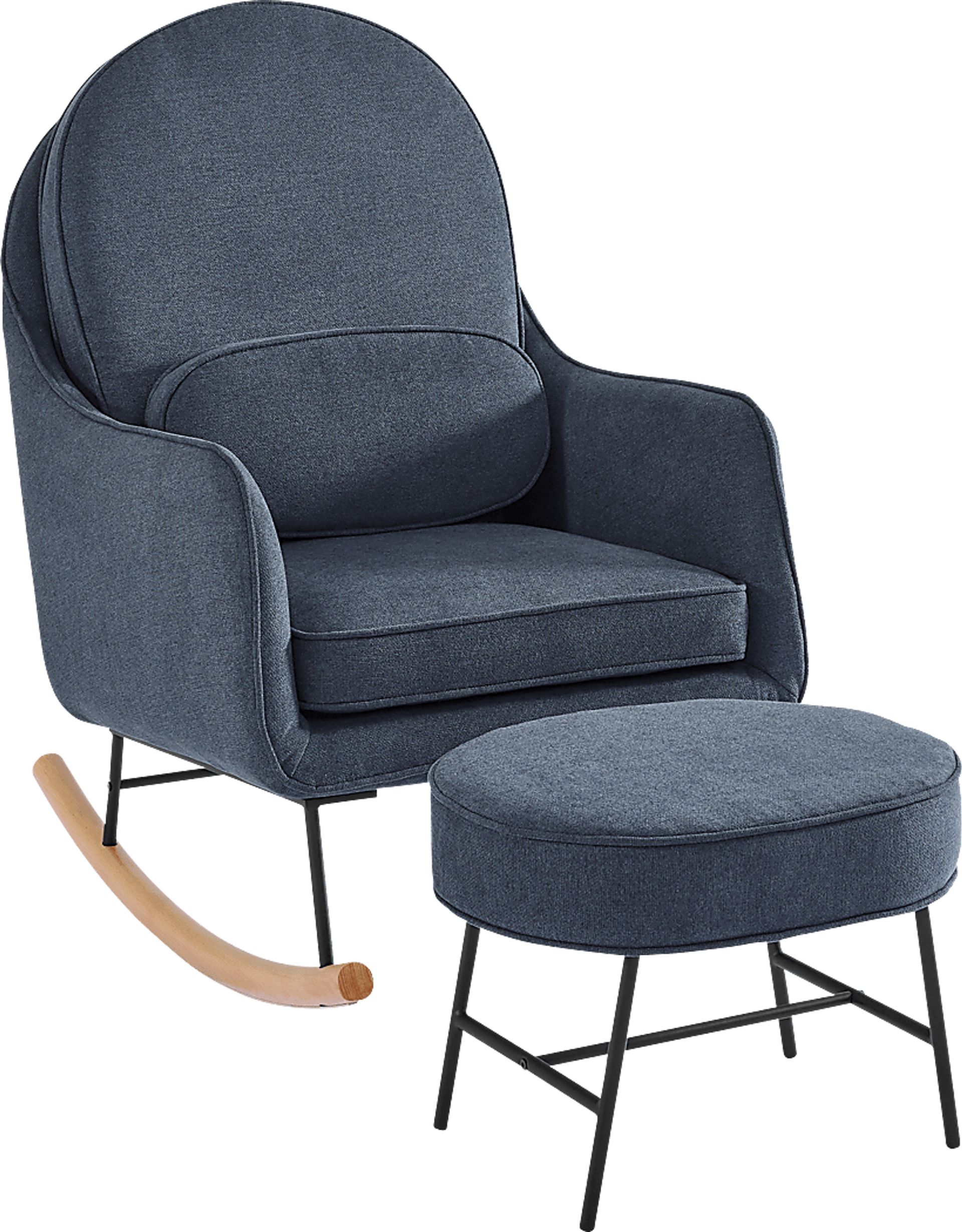 Nursery Annick Blue Ottoman - Image 4