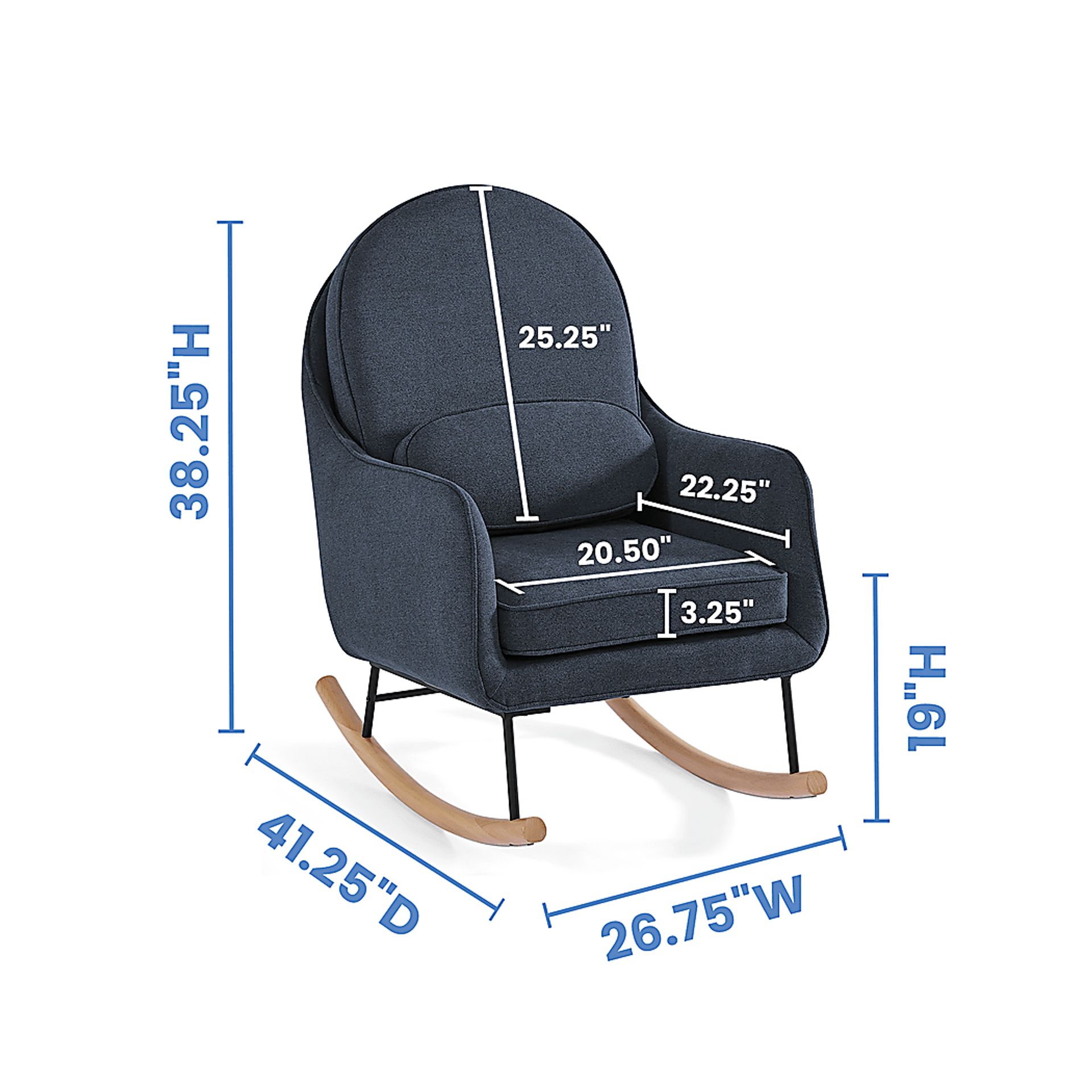 Nursery Annick Blue Rocker - Image 4