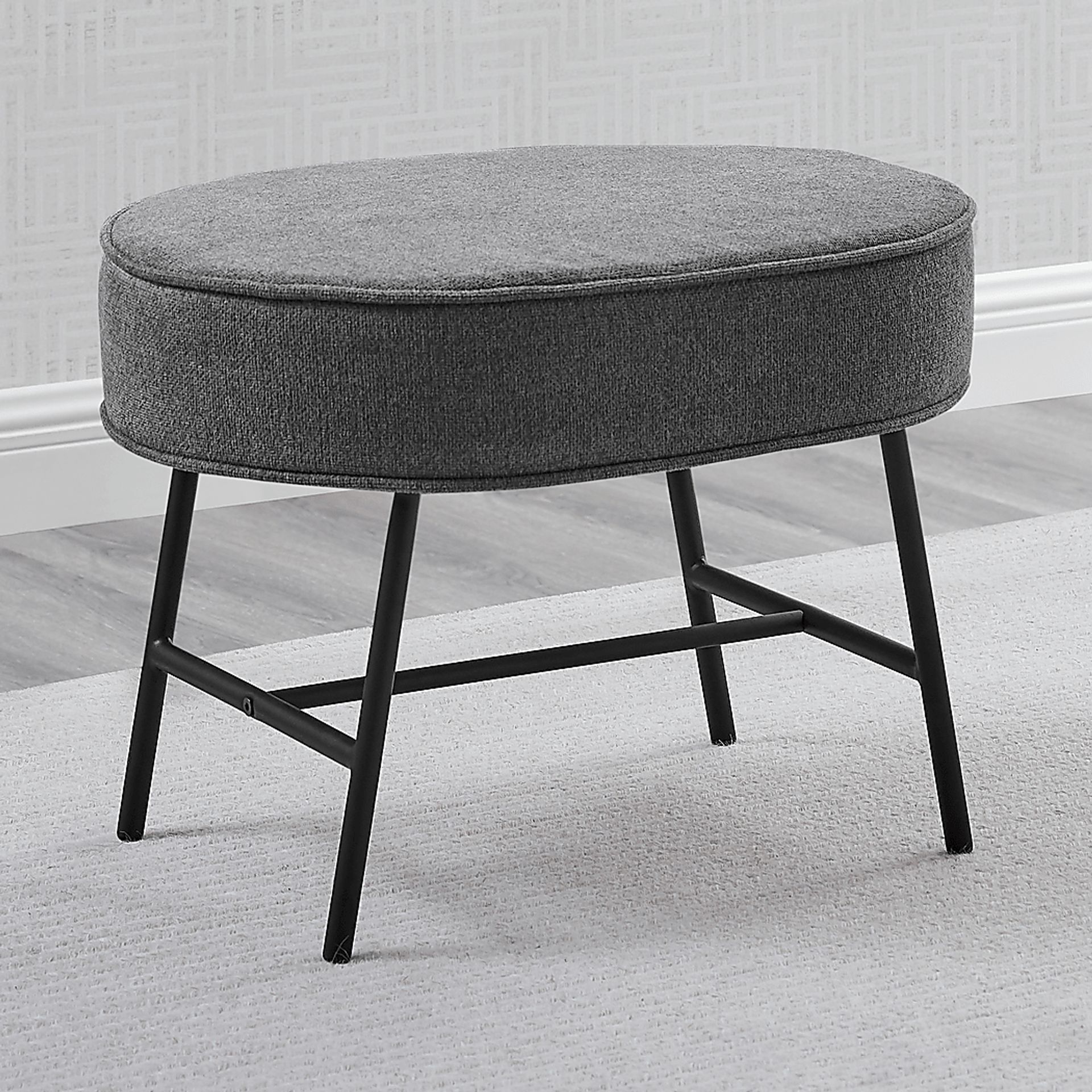 Nursery Annick Dark Gray Ottoman - Image 2
