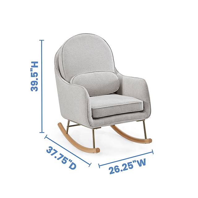 Nursery Annick Gray Rocker - Thumbnail - Image 4