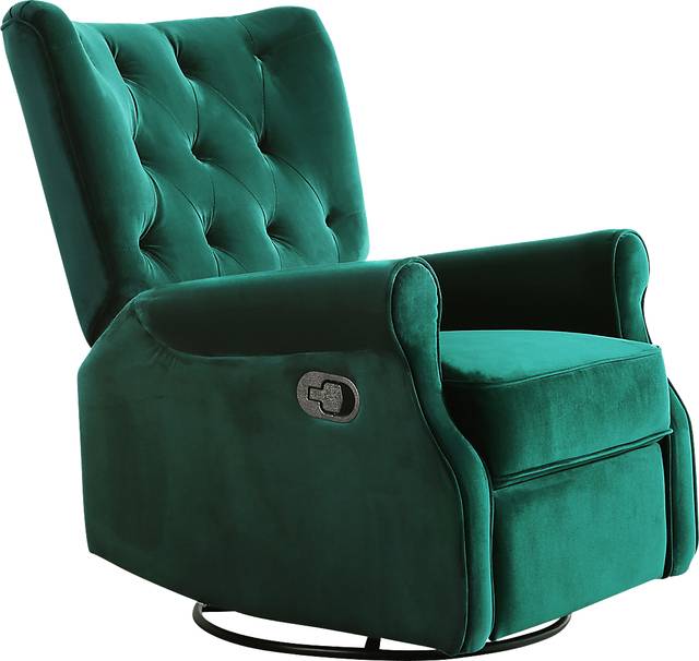 Nursery Apato I Green Swivel Recliner - Thumbnail - Image 2