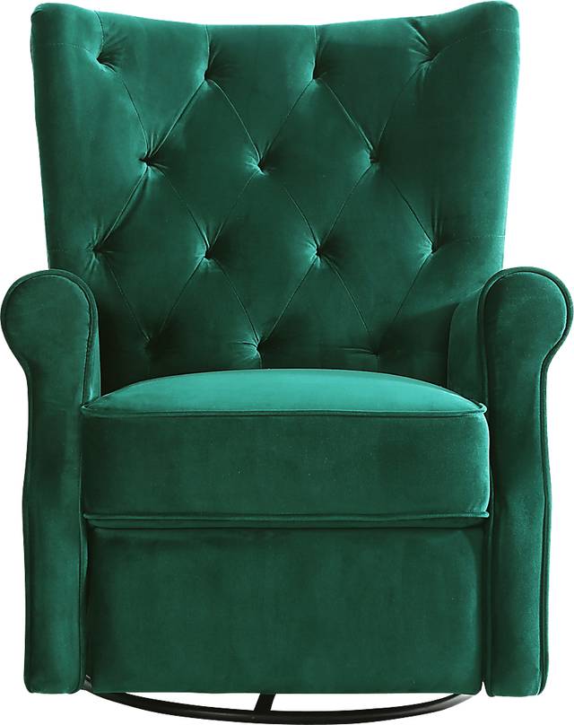 Nursery Apato I Green Swivel Recliner - Thumbnail - Image 5
