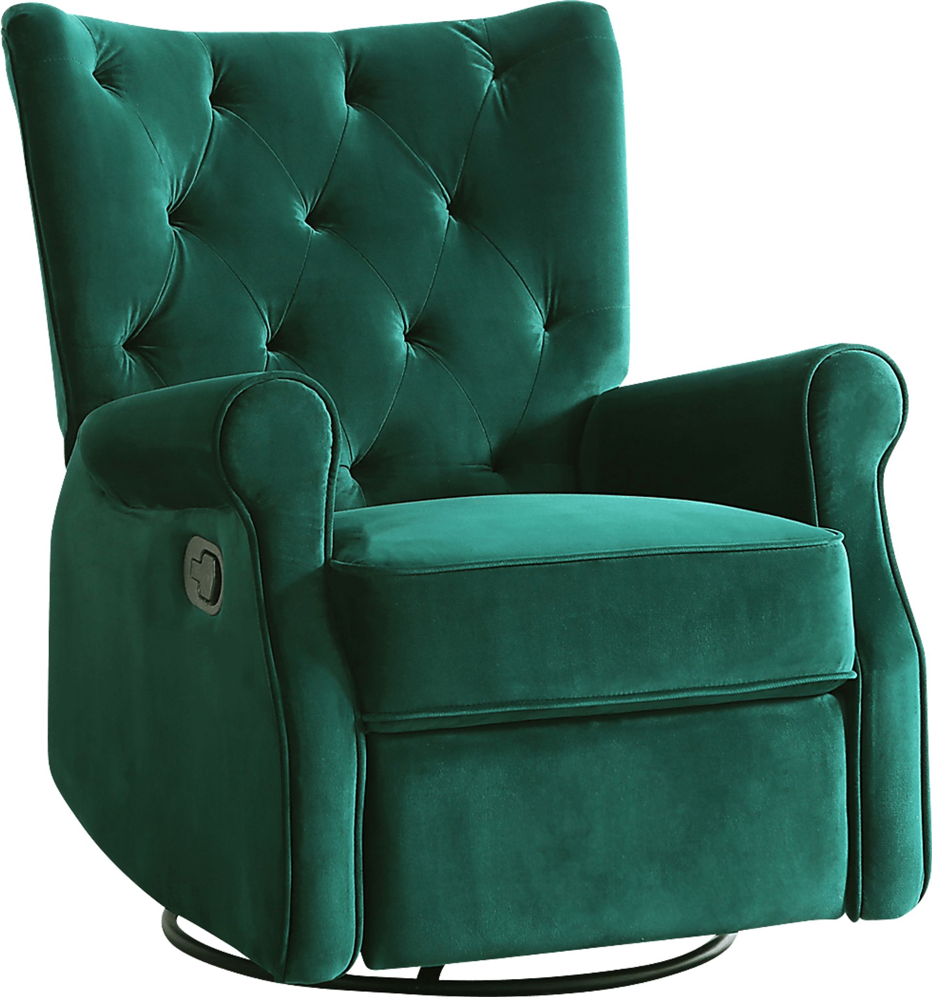 Nursery Apato I Green Swivel Recliner - Image 1