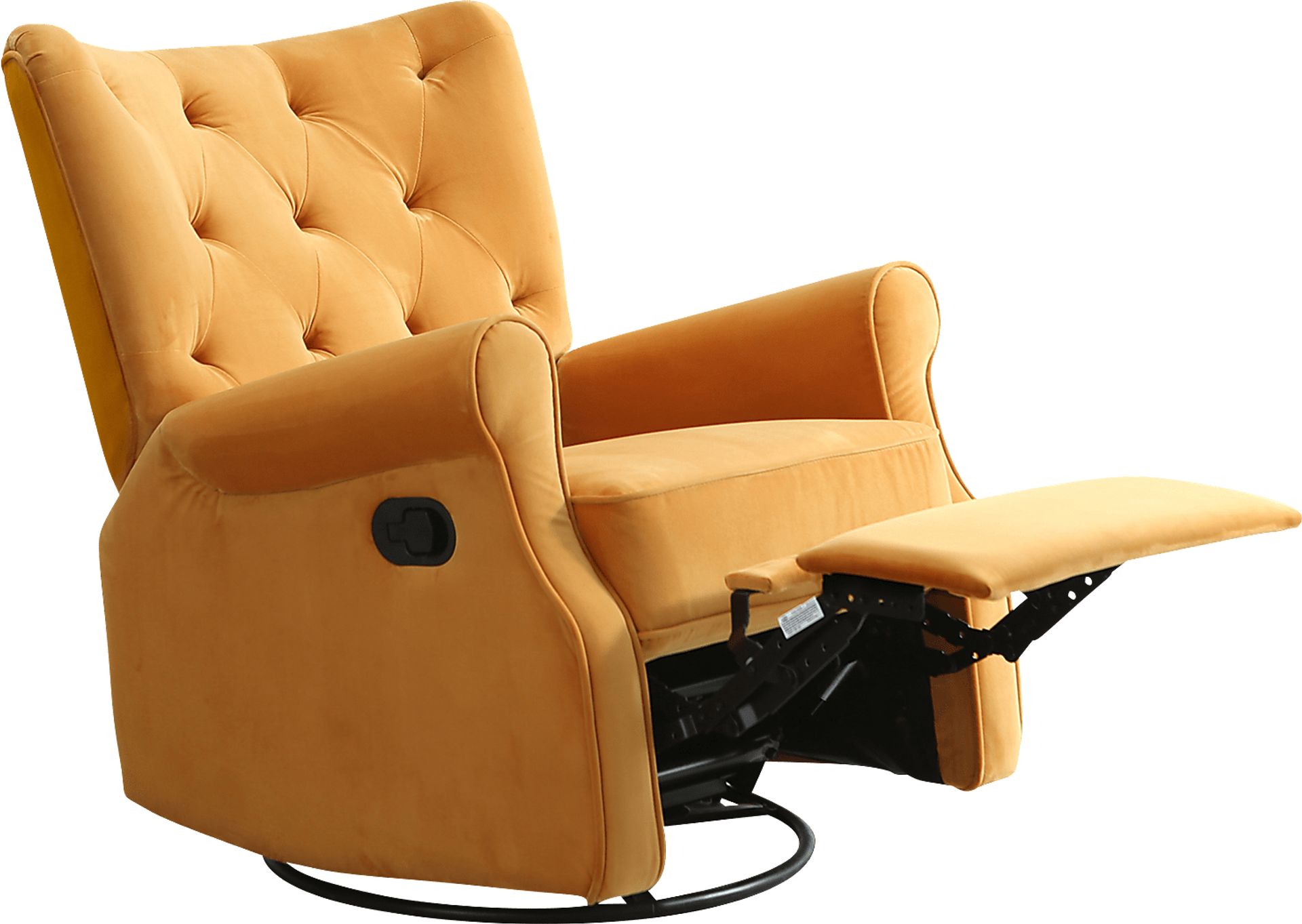 Nursery Apato I Yellow Swivel Recliner - Image 6