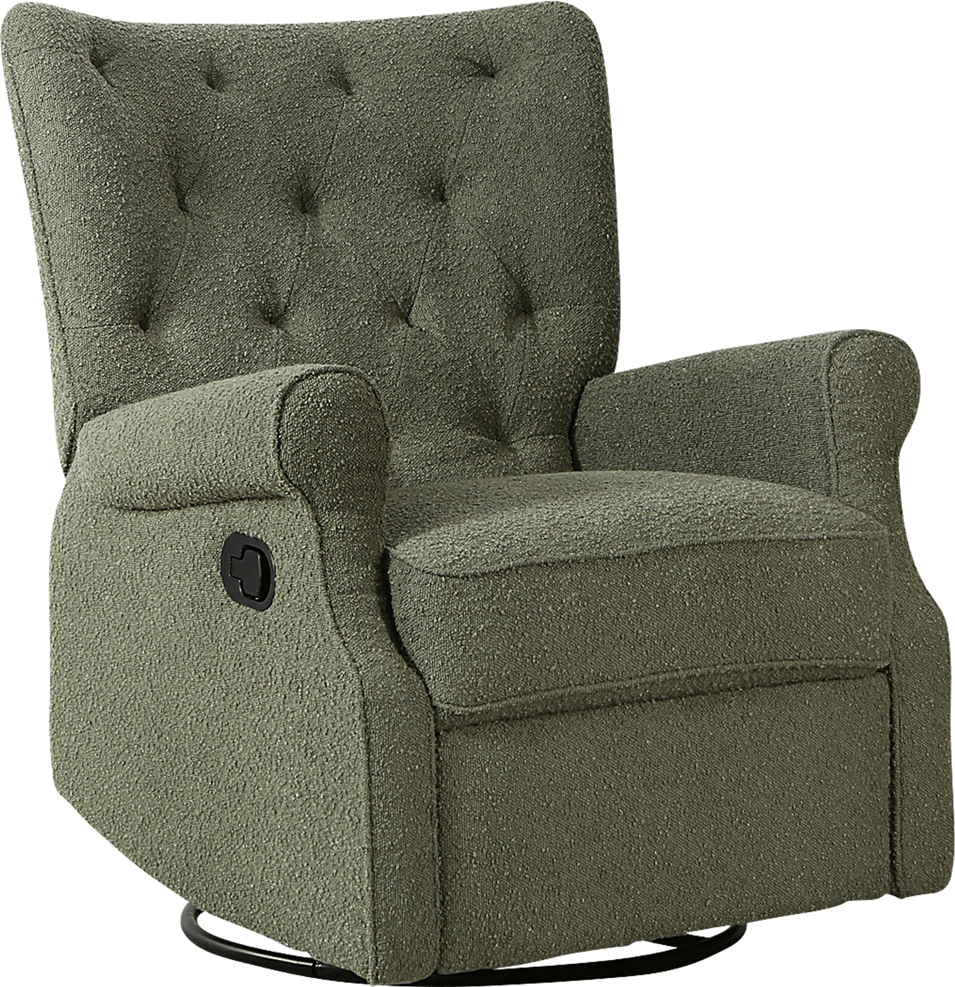 Nursery Apato II Green Swivel Recliner - Image 2