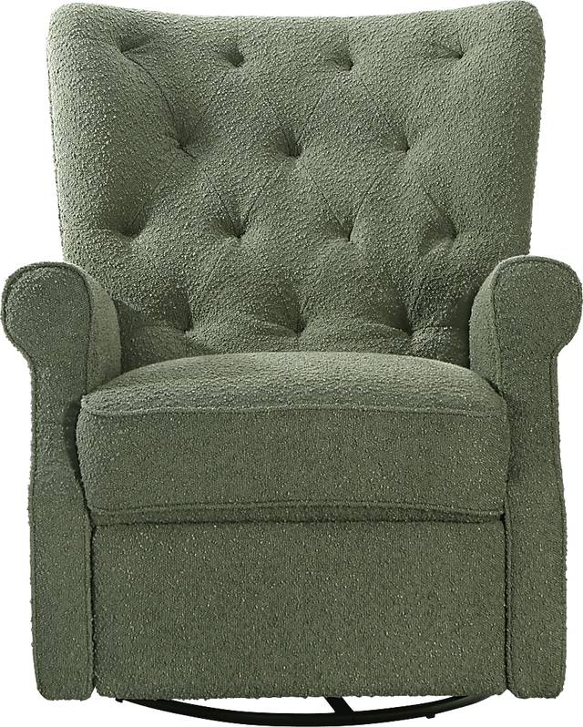 Nursery Apato II Green Swivel Recliner - Thumbnail - Image 3