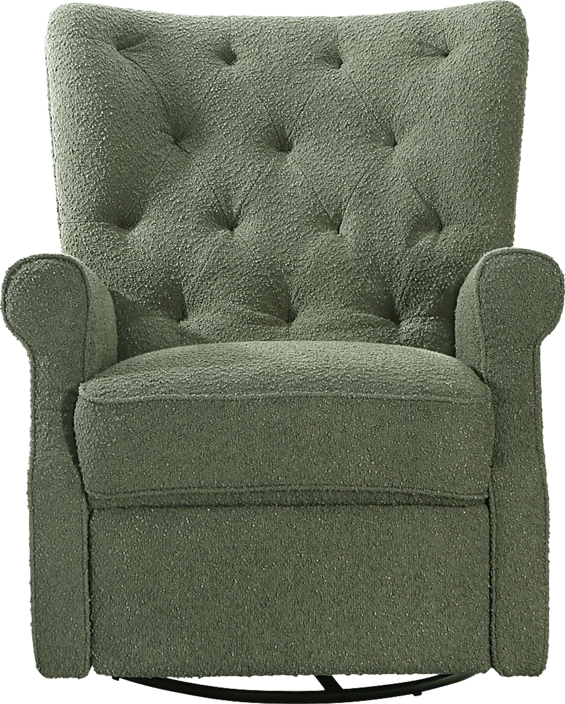 Nursery Apato II Green Swivel Recliner - Image 3