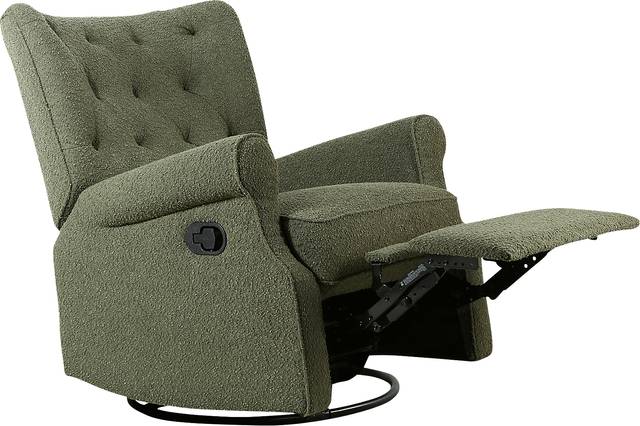 Nursery Apato II Green Swivel Recliner - Thumbnail - Image 4