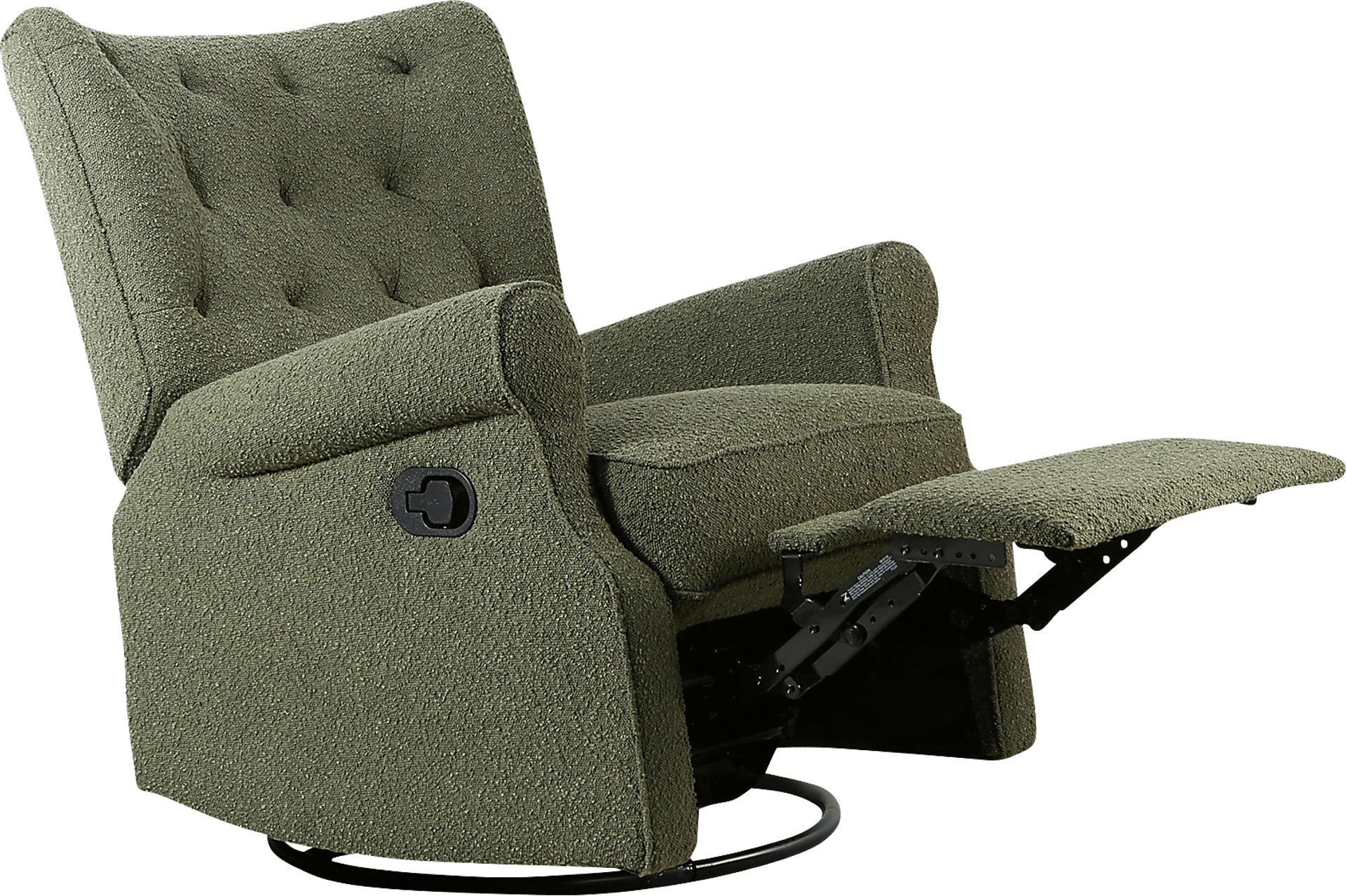 Nursery Apato II Green Swivel Recliner - Image 4