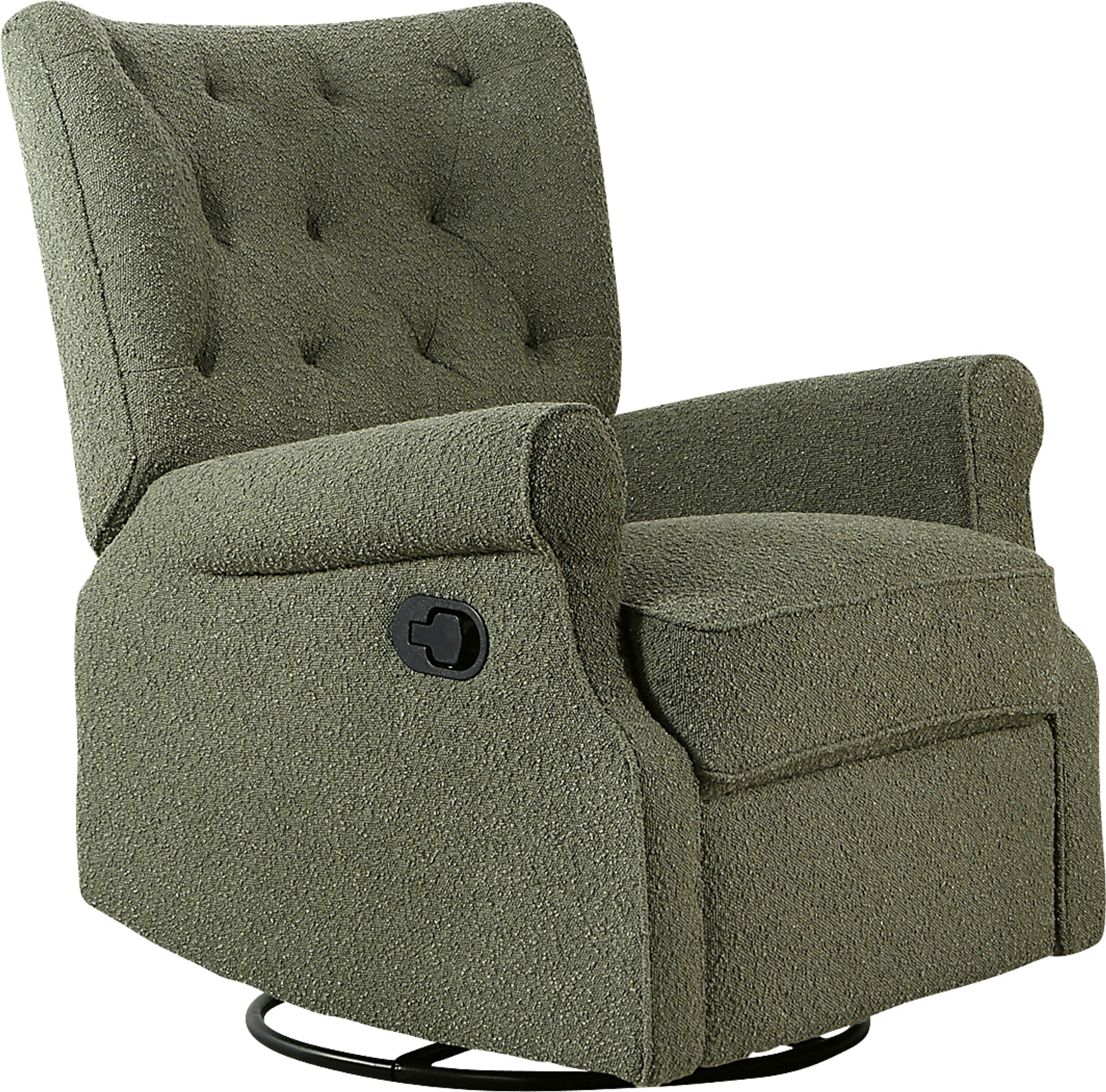 Nursery Apato II Green Swivel Recliner - Image 1