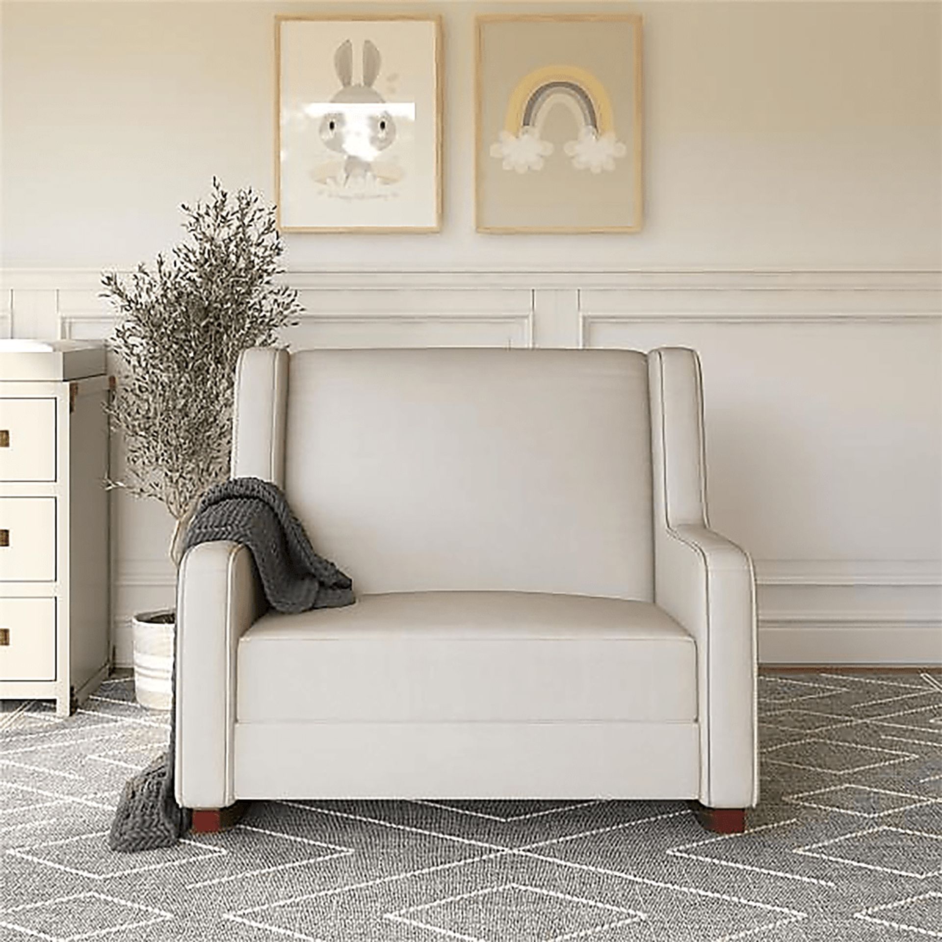 Nursery Arelo Beige Rocker Chair - Image 3