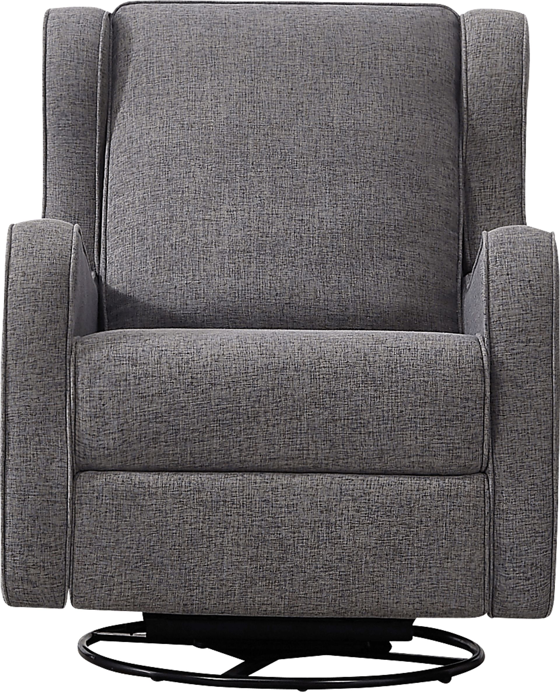 Nursery Camora Dark Gray Swivel Glider Recliner - Image 2