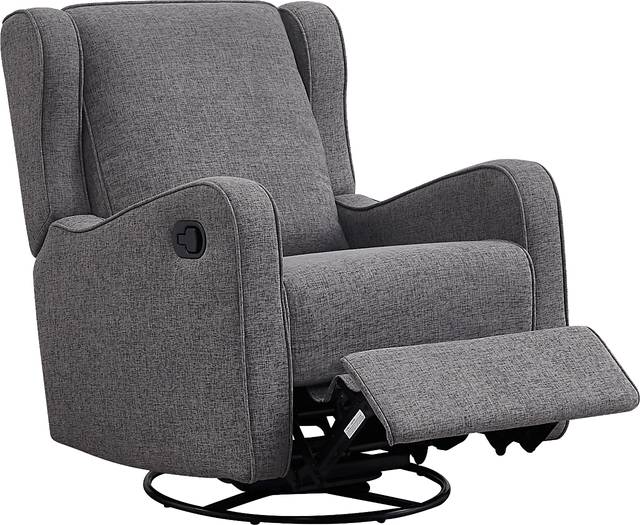 Nursery Camora Dark Gray Swivel Glider Recliner - Thumbnail - Image 3