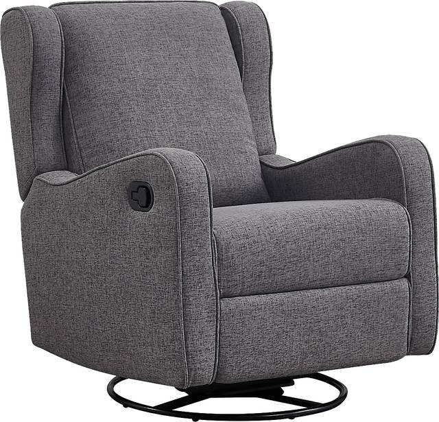 Nursery Camora Dark Gray Swivel Glider Recliner - Thumbnail - Image 1