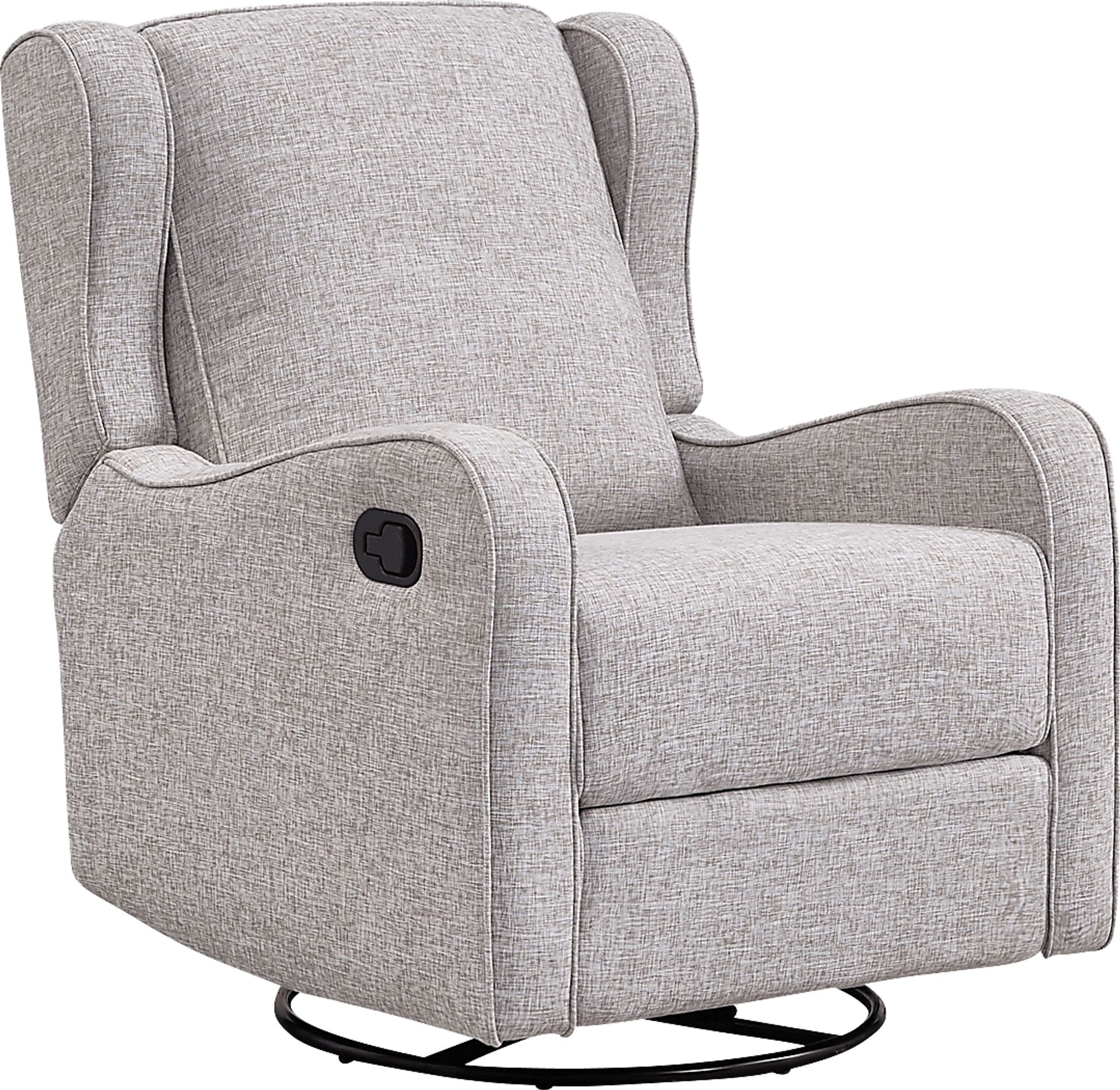Nursery Camora Gray Swivel Glider Recliner - Image 1