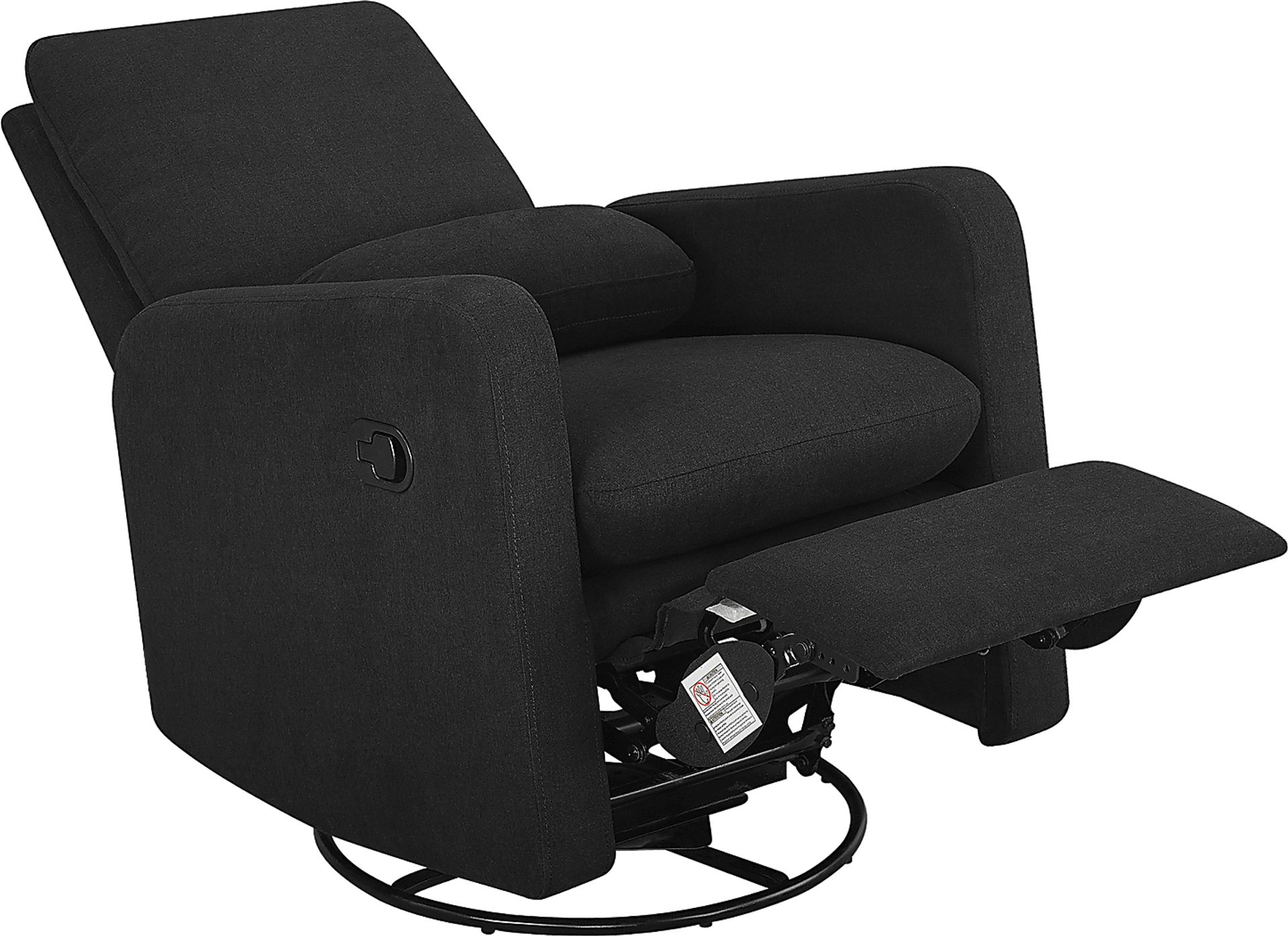 Nursery Cloud Black Swivel Recliner - Image 3