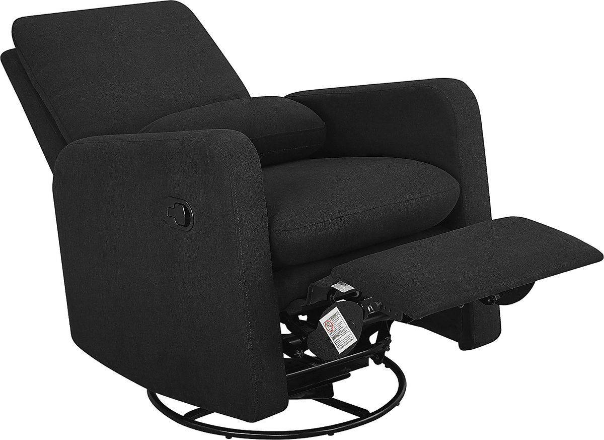 Delta Children Cloud Black Swivel Glider Recliner | Rooms to Go